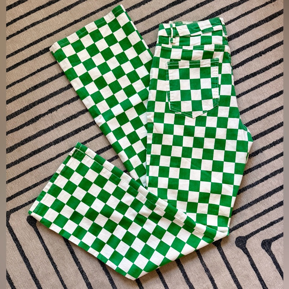 Dressed in LALA Green and White Checkered Pants